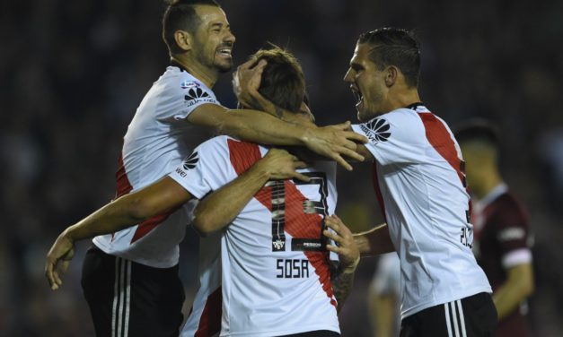 River goleó a Lanús y espera por el rojo