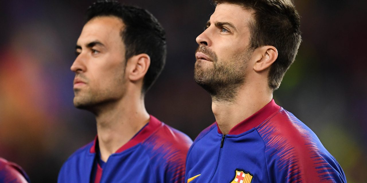 La discusión entre Pique y Busquets en plena victoria del Atlético Madrid sobre el Barcelona por La Liga