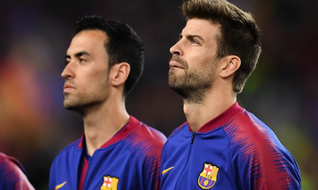 La discusión entre Pique y Busquets en plena victoria del Atlético Madrid sobre el Barcelona por La Liga
