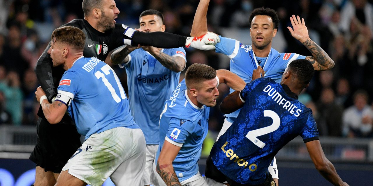 Serie A de Italia: Gritos, empujones y trompadas ¡Escándalo en Lazio – Inter de Milán!