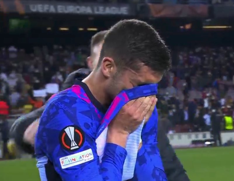 Europa League: Ferran Torres se derrumbó en llanto tras el empate del Barcelona ante el Napoli