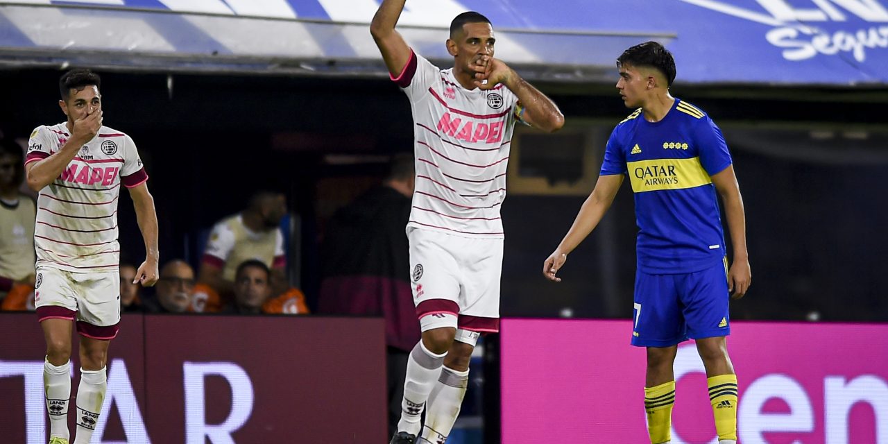 La particular dedicatoria del Pepe Sand tras marcar el gol del empate de Lanús ante Boca