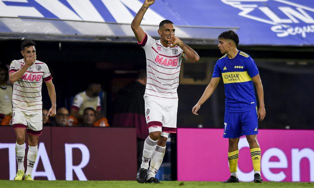 La particular dedicatoria del Pepe Sand tras marcar el gol del empate de Lanús ante Boca