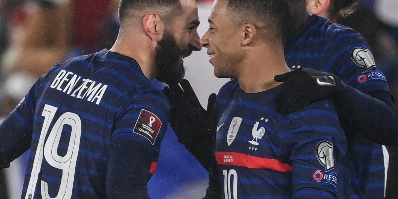 El cálido reencuentro en Francia entre Karim Benzemá y Kylan Mbappé