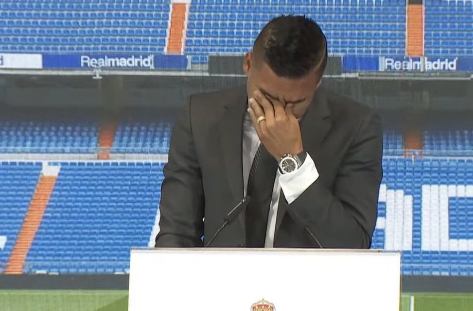 Emotivo: Casemiro quiso despedirse del Real Madrid, empezó a hablar pero no aguantó el llanto