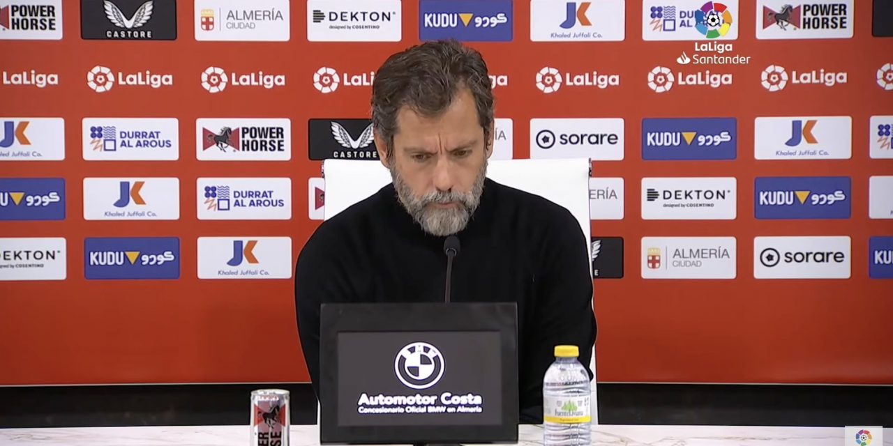 La bronca de Quique Sánchez Flores por la derrota ante Almería