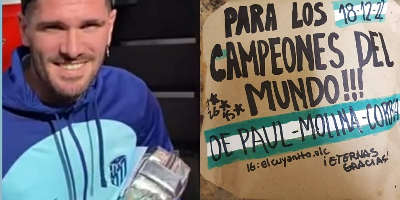 El particular regalo que recibió Rodrigo De Paul de un hincha argentino en la previa de Atlético de Madrid – Levante