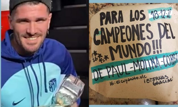 El particular regalo que recibió Rodrigo De Paul de un hincha argentino en la previa de Atlético de Madrid – Levante