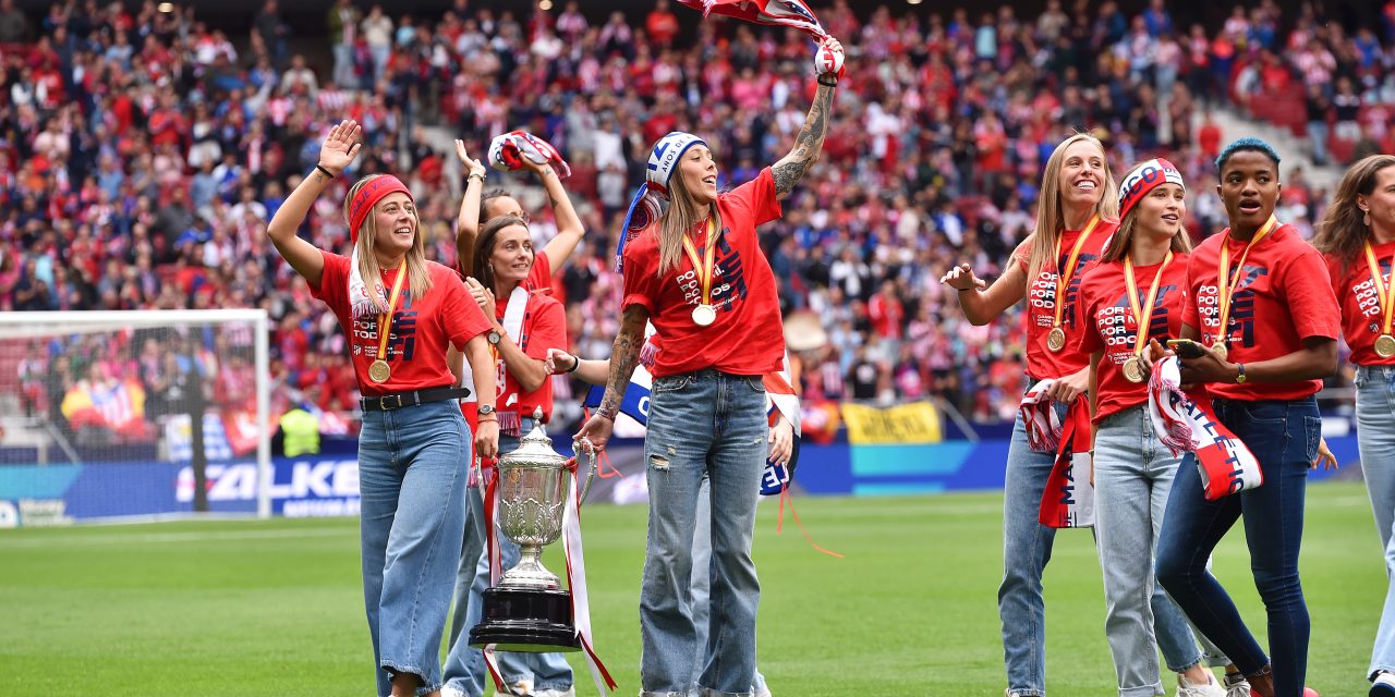 Espectacular: Así celebro el Atletico de Madrid Ła obtención de la Copa de la Reina